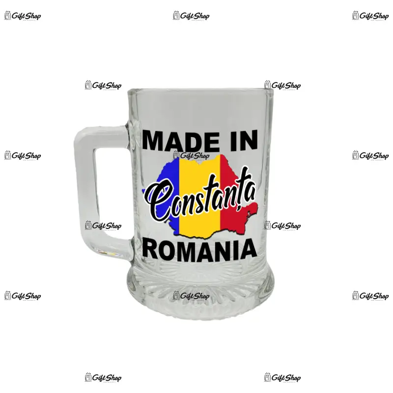 Made in constanta romania, halba cu mesaj